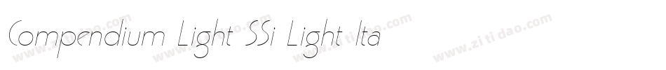 Compendium Light SSi Light Italic字体转换